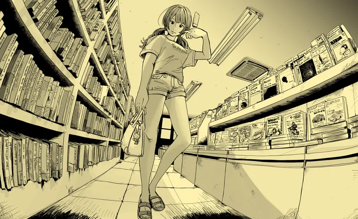 本屋の挿絵